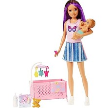 Hepta Collection ve Aksesuarları, Skipper Bebek, Uykulu Bebek Figürü ve Beşikli Oyun Seti, Mobilya ve Temalı Aksesuar