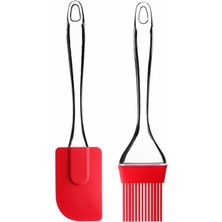 Easyso Silikon Spatula Seti 2in1 // Isıya Dayanıklı  Bpa Içermez // 2 Parça Yapışmaz, Pişirme, Karış