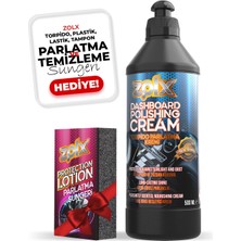 Hepta Collection Zolx Torpido Plastik Parlatıcı Bakım Kremi Tüm Araçlar Için 500ML + Sünger Hediyeli.