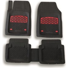 Hepta Collection Safir Chevrolet Captiva 2011 2016 Krom Kırmızı 3D Paspas NTT-KROMKIRMIZI-451 ile Uyumlu