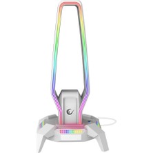 Hepta Collection RM-H27 Igrıs Type-C Rgb Beyaz Kulaklık Standı RM-H27 Igrıs Beyaz