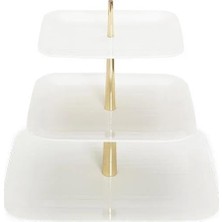 Porland Bach Alumilite Katlı Kurabiye Tabağı 28CM