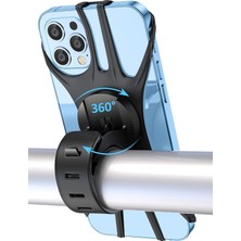 Hepta Collection Bisiklet Için Silikon Telefon Tutucu, 360 Derece Dönebilen, Tüm Telefonlarla Uyumlu, Güve