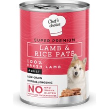 Chef's Choice Yetişkin Köpekler Için, Hipoalerjenik, Kuzu Etli ve Pirinçli Ezme, 400 G x 12 Adet