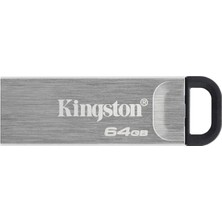 Kingston Datatraveler Kyson 64GB USB Flash Bellek Şık, Kapaksız Metal Gövdeli 200MB/S Ye Varan Okuma