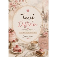 Liamir Studio Yemek Tarif Defteri 50 Yaprak, 100 Sayfa, Laminasyon Kapak / Tel Spiral / A5 Kağıt