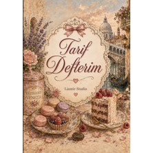 Liamir Studio Yemek Tarif Defteri 50 Yaprak, 100 Sayfa, Laminasyon Kapak / Tel Spiral / A5 Kağıt