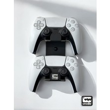 Crodle Duvara Monte Edilebilen Gaming Ps4 Ps5 Joystick Controller Tutucu ve Kulaklık Standı