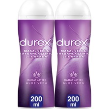 Durex Play Kayganlaştırıcı  Masaj Jeli Aloe Vera, 200 ml 1 Paket (1 x 1 Adet) X2