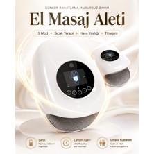 Abrax Tech Şarjlı Profesyonel El Masaj Aleti – Isıtmalı, Hava Yastıklı, Titreşimli 5 Modlu El Bakım Cihazı