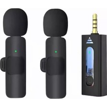 Hepta Collection Kablosuz Mikrofon Wireless Ikili Yaka Mikrofonu 3.5mm Aux Girişli Sokak Müzisyenleri Amfi