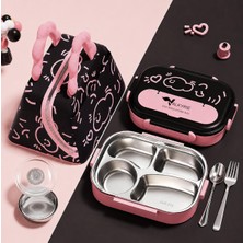 Hepta Collection 316 Paslanmaz Çelik Lunch Box Termal Taşıma Çantalı 4 Bölmeli Sızdırmaz Beslenme Kabı Bpa Içermez Ça