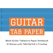 Hepta Collection Guitar Paper: Blank Guitar Tablature Paper Notebook 12 Staves With Clef 8.5 x 11 Inches (Volume 9) (