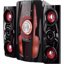 L'edoren 6,5" + 3"x2 Süper Bass USB Sd Kart Bluetooth Hoparlör Kumandalı 60 Watt 2+1 Ses Sistemi
