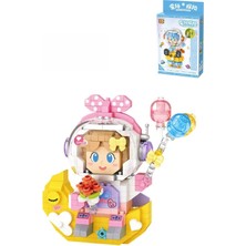 Hepta Collection Micro Block Serisi Pembe Astronot 410 Parça Oyuncak Yapım Seti FFLZ-8828