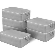 Jouis Hurç Seti 6 Adet Büyük Boy Baza Altı Çekyat Düzenleyeci Çeyiz Bohçası 64 x 45 x 22 Organizer B