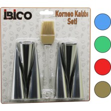 İbico Ibico İ22-163 Pasta Dekorasyon Seti Çap:3.3cm x UZUNLUK:12CM 7 Adet BRKT-921633 6-Korneo Kalıp