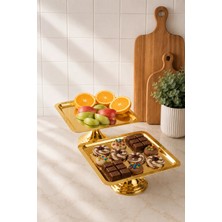 Kai Home Lüx 2'li Kare Tatlı, Ikramlık, Çeyizlik Sunum Servis Standı