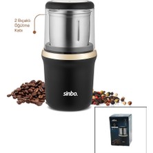 Sinbo SCM-2997 Kahve ve Baharat Öğütücü 200W Ö.haznesi 100GR Gold Kenar Çelik Bıçak