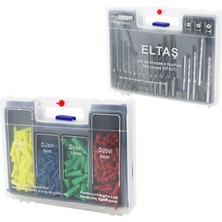 Eltaş Lrd-70 ( Bits Uç ++ Dübel 5-6-8-10MM 24 Adet Seti Matkap Ucu Ahşap-Beton-Metal ⁕