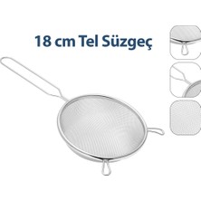 Enfa ENF-1295 Tel Süzgeç Metal Saplı Kulaklı 18CM