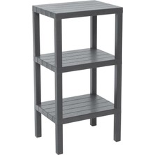 Ombeg OM-0390-3102-0145 ( 3 Raflı ve Gri ) Modüler Ünite Plastik Düz