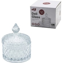 Deli Glassware Deli Glass TG1073-3/L1 Dıamond Cam Şekerlik