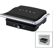 Sinbo SSM-2571 Izgara ve Tost Makinesi 180° Açılabilir Üst Gövde Siyah Ayarlanabilir Isı