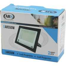 Ars Elektrik Ars KOD-343045 MODEL-ARS50W LED Projektör 15X11.5CM 2 Adet 50.000 Saat Ömür Aydınlatma Açısı: 120°