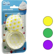 Qlux Ideas Qlux L-00171 Kek Kapsülü Çap: 7.5cm Derinlik: 2cm Küçük Muffın Yuvarlak Ince Kağıt Kartela Ambalaj
