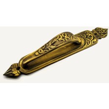Cntma Antika Tarz Dekoratif Pirinç Kubbeli Çekme Kapı Kolu - 396X68 Mm, Antik