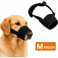 Hepta Collection Köpek Ağızlığı M Beden Nefes Alabilir Fileli Ayarlanabilir Isırma Önleyici Yumuşak Siyah