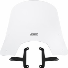 Hepta Collection Kompozit Evrensel Scooter Için Kısa Ön Cam Cam Şeffaf 42 cm