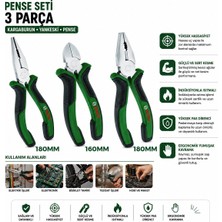Bosch-1 600 A02 C0S Pense Seti 3 Adet 60 ± Kesme Sertlik 531 7" Pense - 6" Yan Keski - 7" Kargaburnu