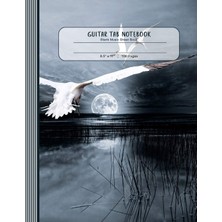 Hero Guitar Notebook: Large Blank Music Notation Sheet Paper Composing Book - Seagulls In Moonlight Lands
