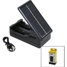 KRT Lı-Ion Charger MS-TYN82 Aleti 1200MA 2'li Solar Pil Şarj Güneş Enerjili