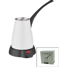 Sinbo SCM-2960 Elektirkli Cezve 400ML Hazne 5 Fincan 360° Dönebilme Krem Renk Paslanmaz Çelik