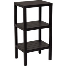 Ombeg OM-3102-0390-0039 ( 3 Raflı ve Siyah ) Modüler Ünite Plastik Düz