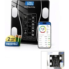 Plt Power Dijital Baskül Terazi Tartı 180KG/50G Kas Oran Bluetooth Vücut Analizli Su Yağ Bmı