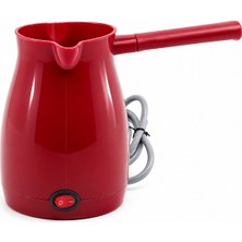 Awox Caffeen Elektrikli Cezve Makinesi 0.4lt 1000W 5 Fincan Kırmızı Plastik Çift Ağız Türk Kahvesi