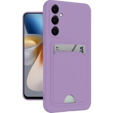 TeknoKapsül Newface Samsung Galaxy M15 Kelvin Kartvizitli Silikon - Lila
