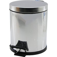 Beray BRY-0343 QS-452 No-3 Çöp Kovası Çap: 18CM Y: 22.3cm 3lt Pedallı Krom Metal