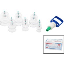 KRT-1013 Hacamat Kupa Masaj Seti Mika Kristal Pls 12 Adet NO-2:1AD No-3: 1AD 1-POMPA+NO-6:4AD