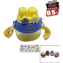 Clkn Xiong MENG-2029 Renkli Mika Kristal Suluk Matara Pipetli ve Naylon Çantalı ve Askılı 1280ML*50