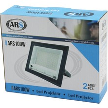 Ars Elektrik Ars KOD-344046 MODEL-ARS100W LED Projektör 19X15.5CM 2 Adet 50.000 Saat Ömür Aydınlatma Açısı: 120°
