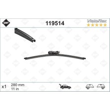 Valeo Novapazr Silecek Süpürgesi Arka Golf6-Golf7-Polo-Fabia 280 mm