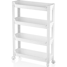 Urve UR-3587 Rafty Sepet Organizer Düzenleyici 465X145X670MM 4 Katlı Tekerlekli Raf Ünitesi
