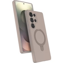 Sh Newface Samsung Galaxy S23 Ultra Regal Magsafe Standlı Kapak - Çöl Titanyum Najmaddin