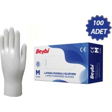 Beybi Muayene Eldiveni 100 Adet Lateks Pudralı