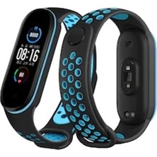Sh Newface Xiaomi Mi Band 4 Spor Delikli Kordon - Siyah-Mavi Najmaddin